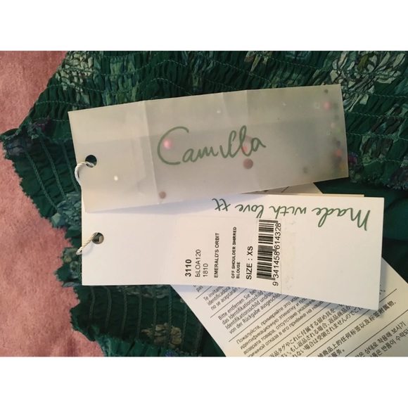 Camilla jeweled blouse, can be off shoulders or cold shoulder. Gorgeous! - Picture 8 of 8